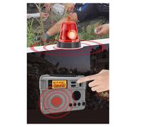 Ricevitore radio FM per esterni a manovella, radio di emergenza, 3000 mAh