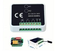 RICEVITORE RADIO RICEVENTE 12 24V 2 CANALI 433MHZ SI ADATTA A NICE SMILO SM2 SM4