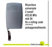 Ricevitore radio ricevente uiversale 2 canali 433 Mhz autoapprendimento