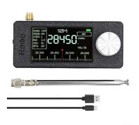 Ricevitore Radio Tascabile, LSB USB AM FM Mini Radio, SI4732, Dotato di Antenna Loop Portatile, Che Può Essere Utilizzata per Ricevere 9,9K-108MHz (Nero-Asta Estraibile)