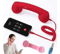 Ricevitore retrò per iPhone e Android, Plug & Play di tipo C, con altoparlante e microfono HD, cornetta vintage per chiamate chiare e oggetti di scena fotografici nostalgici, cavo da 1 m per un uso