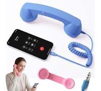 Ricevitore retrò per iPhone e Android, Plug & Play di tipo C, con altoparlante e microfono HD, cornetta vintage per chiamate chiare e oggetti di scena fotografici nostalgici, cavo da 1 m per un uso