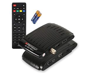 Ricevitore satellitare RED OPTICUM AX 300 mini V3 PVR I Ricevitore satellitare digitale HD - IR esterno Sensore con display a LED - HDMI - Alimentatore USB I 12V ideale per ricevitori da campeggio