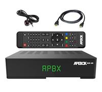 Ricevitore satellitare UHD APEBOX S2X 4K- Multistream H.265 (2160p, 1x DVB-S2X, 2X USB 2.0, HD-Out 2.0, LAN, lettore AC, display LED, IR, SPDIF ottico, RS232, YouTube, DLNA e RCU eccezionale)