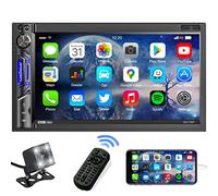 Ricevitore stereo per auto doppio DIN: 7 pollici HD Touchscreen Car Audio con Bluetooth - LCD monitor capacitivo | Mirrorlink | Telecamera per retromarcia diretta | Ingresso USB/SD/AUX | Radio AM/FM |