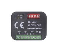 Ricevitore Telecomando Universale per Porta Garage Interruttore Controller 2CH per Trasmettitore RX Multifrequenza 433-900 MHz Nero