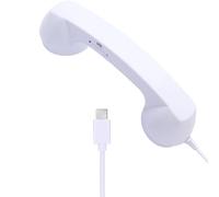 Ricevitore Telefonico Con Cavo Ergonomico Per Dispositivi Tipo C Design Retrò Con Pulsante Risposta Fisico Portatile Per Conversazioni Chiare Accessorio Per Telefono Retrò in ABS Tipo C