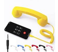 Ricevitore Telefonico Fisso In Stile Retrò Di Tipo C, Cornetta Telefonica Per Telefono Cellulare, Ricevitore Per Telefono Cellulare Portatile Cablato Vintage Con Microfono E Pulsante Di Risposta