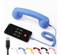 Ricevitore Telefonico Fisso In Stile Retrò Di Tipo C, Cornetta Telefonica Per Telefono Cellulare, Ricevitore Per Telefono Cellulare Portatile Cablato Vintage Con Microfono E Pulsante Di Risposta