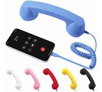 Ricevitore telefonico in stile retrò da linea fissa - Compatibile con iPhone e Android, comodo ricevitore per cellulare con microfono e altoparlante