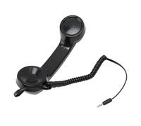 Ricevitore Telefonico per Cellulare, Cornetta retr¨°, Ricevitore Telefonico Integrato e Design del Microfono con Eccellente qualit¨¤ del Suono, Adatto a Tutti gli Smartphone e, the black pne
