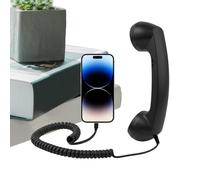 Ricevitore Telefonico Retrò - ABS, 8,8x2,4x1,8 Pollici Tipo C Microfono Con Riduzione Del Rumore | Accessorio Per Chiamate Classico Con Impugnatura Comoda, Adattatore Telefonico Vintage Per Casa, Cuci