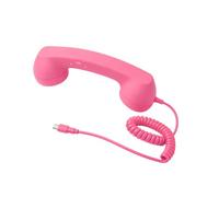 Ricevitore telefonico retrò per altoparlante fisso cablato di tipo C | con microfono per telefono cellulare per casa, aula, casa, Halloween, Natale, videoconferenze, chiamata rosa
