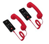 Ricevitore telefonico retrò per cellulare e AndroidFram, Ricevitore del telefono cellulare con microfono e commento, Cornetta telefonica vintage vecchia scuola per telefoni cellulari, Parametri per le