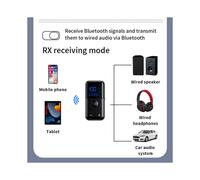 Ricevitore Trasmettitore Audio 5.4, Scheda TF AUX da 3,5 mm, Adattatore Stereo con Display A LED e Microfono per Auto e TV