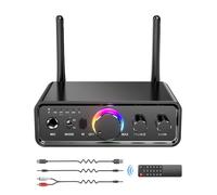 Ricevitore trasmettitore audio Bluetooth 5.3 per TV Home Stereo, alta fedeltà wireless Bluetooth a bassa latenza e adattatore audio HD, supporta USB, RCA, AUX da 3,5 mm, DAC, coassiale e ingresso