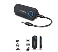 Ricevitore trasmettitore Bluetooth 5.0, adattatore TV trasmettitore audio da 3,5 mm, trasmettitore USB stereo portatile, per MP3, MP4, TV, PC, sistema stereo domestico, alimentatore USB