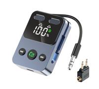 Ricevitore trasmettitore Bluetooth 5.3 per TV a 2 cuffie wireless Dual Link Adattatore audio Bluetooth wireless 2 in 1 con ingresso AUX da 3,5 mm per aereo, PC, palestra, auto/sistema stereo domestico