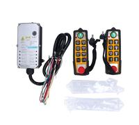 Ricevitore trasmettitore interruttore wireless con doppia maniglia impermeabile telecomandato industriale con serratura DC24V Materiale ABS per gru trasportatore macchinari per