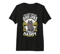 Ricevo Il Mio bell'aspetto da Daddy Black Chow Chow Dog Lover Maglietta Premium