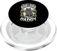 Ricevo il mio bell'aspetto da Daddy Black Chow Chow Dog Lover PopSockets PopGrip per MagSafe