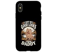 Ricevo il mio bell'aspetto da Daddy Chow Chow Puppy Dog Lover Custodia per iPhone X/XS