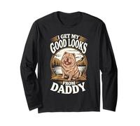 Ricevo Il Mio bell'aspetto da Daddy Chow Chow Puppy Dog Lover Maglia a Manica