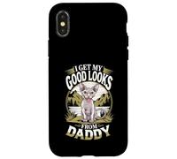 Ricevo il mio bell'aspetto da Daddy Sphynx Kitten Lover Custodia per iPhone X/XS