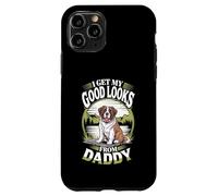 Ricevo il mio bell'aspetto da papà San Bernardo, cucciolo amante dei cani Custodia per iPhone 11 Pro