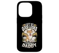 Ricevo il mio bell'aspetto da papà Shiba Inu Puppy Dog Lover Custodia per iPhone 14 Pro