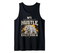 Rich California Diamond Bear Golden Crown Sunset Art Canotta
