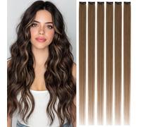 Rich Choices Extension a Clip Capelli Veri Umani 6pz 35cm 36g Extension Capelli Veri Clip Lisci Remy Naturali Human Hair Extensions #4 Marrone Cioccolato