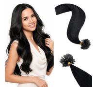 Rich Choices Extension Capelli Veri Cheratina Invisibili e Naturali U Tip Pre Bonded Extension Cheratina Capelli Veri 100 Ciocche 35cm #1 Nero