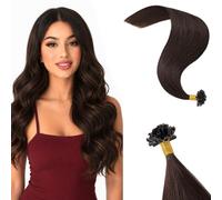 Rich Choices Extension Capelli Veri Cheratina Invisibili e Naturali U Tip Pre Bonded Extension Cheratina Capelli Veri 50 Ciocche 55cm #2 Marrone Scuro