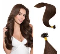 Rich Choices Extension Capelli Veri Cheratina Invisibili e Naturali U Tip Pre Bonded Extension Cheratina Capelli Veri 50 Ciocche 35cm #4 Marrone Cioccolato
