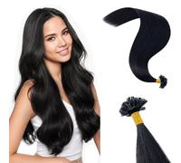 Rich Choices Extension Capelli Veri Cheratina Invisibili e Naturali U Tip Pre Bonded Extension Cheratina Capelli Veri 50 Ciocche 45cm #1 Nero