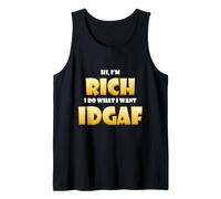 Rich Costume IDGAF Meme Personalized Wealthy Person Success Canotta