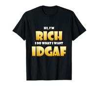 Rich Costume IDGAF Meme Personalized Wealthy Person Success Maglietta