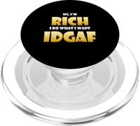Rich Costume IDGAF Meme Personalized Wealthy Person Success PopSockets PopGrip per MagSafe