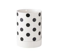 Rich Iron Portautensili da cucina Cucina da cucina scolapiatti caddy stabile in ceramica for bancone da piano cottura(Polka Dot Pattern)
