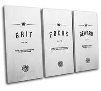 Rich Luxury Power Quotes Motivational TREBLE TELA parete arte foto stampa