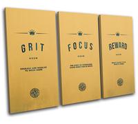 Rich Luxury Power Quotes Motivational TREBLE TELA parete arte foto stampa