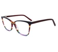 RICH MODE Montatura da vista senza prescrizione per occhiali da vista multicolore oversize per donne e ragazze (rosso)