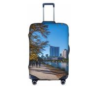 Rich&Rabbit Austin Texas Print Copertura per valigia lavabile da viaggio copertura decorativa per bagagli (45,7-81,3 cm), bianco, X-Large