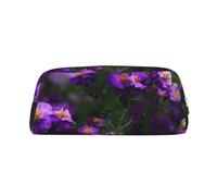 Rich&Rabbit Blooming Purple Blossoms Stampa Zipper Cosmetico Trucco Sacchetto Sacchetto Portatile Viaggio di Stoccaggio Borsa Uso quotidiano Borsa, Argento, Taglia unica