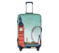 Rich&Rabbit Copertura protettiva per valigia, lavabile, con stampa "I Love London", da 45,7 a 81,3 cm, bianco, X-Large