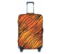 Rich&Rabbit Copertura protettiva per valigie da viaggio, lavabile, con stampa a righe tigrate, copertura decorativa per bagagli (45,7-81,3 cm), bianco, Small