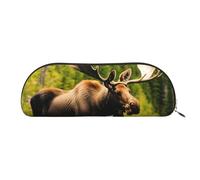 Rich&Rabbit Deer Bear Moose Print Versatile Zipper Pouch Cosmetici Piccoli Accessori Piccole Parti Borse di Stoccaggio, Oro, Taglia unica