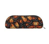 Rich&Rabbit Heaps of Orange Monarch Butterflies Print Versatile Zipper Pouch Cosmetici Piccoli Accessori Piccole Parti Borse di Stoccaggio, Oro, Taglia unica