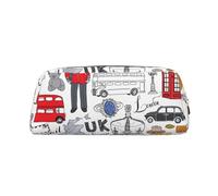 Rich&Rabbit I Love London, borsa da viaggio con cerniera, per cosmetici, cosmetici, borsa da viaggio per uso quotidiano, Oro, Taglia unica